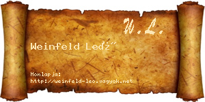 Weinfeld Leó névjegykártya